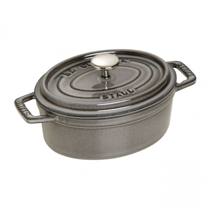 Cocotte Ovalada Staub De 27 Cm Color Gris Grafito