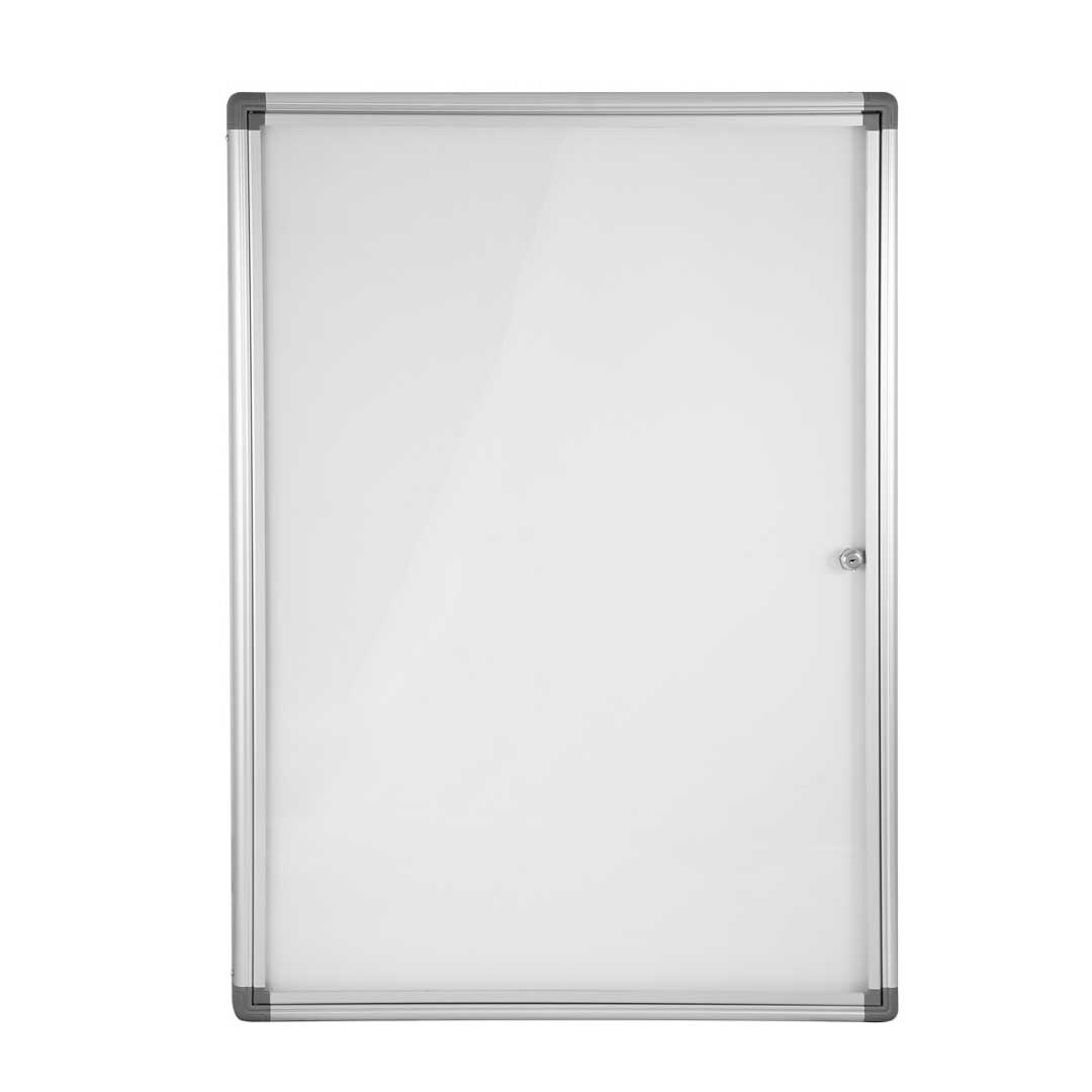 Danieli Store | Tablón de anuncios con cerradura para 9 folios A4 Vertical | Tablones magnéticos de aluminio para pared, puerta de metacrilato