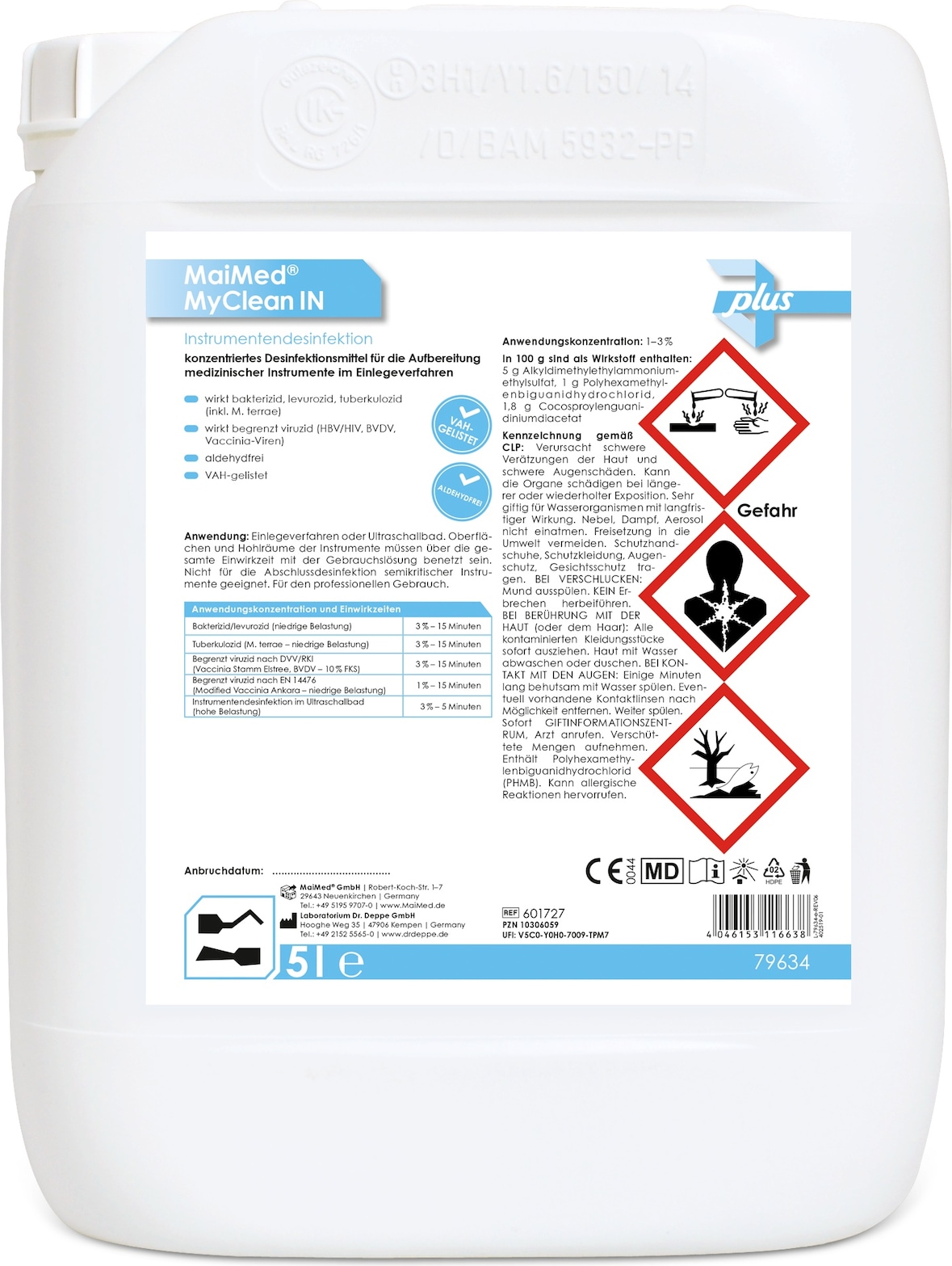 MaiMed MyClean IN - Instrumentendesinfektion - 2 x 5 L