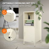 thumbnail of ML-Design Aktenschrank aus Stahl, Creme, 40×101,5×40 cm, Büroschrank mit 2 Türen und verstellbaren Böden