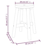 thumbnail of vidaXL Kruk 38x38x45 cm rond massief acaciahout bruin