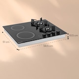 thumbnail of MultiChef 4 Kombi-Gaskochfeld Gas/Glaskeramik 4 Zonen Schwarz