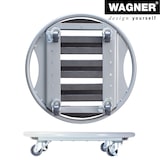 thumbnail of WAGNER Pflanzenroller VENEZIA WPC Ø 38 x 7,5 cm, außen&innen, anthrazit, Softrollen, Bremsen, max. 70 kg - 20707601