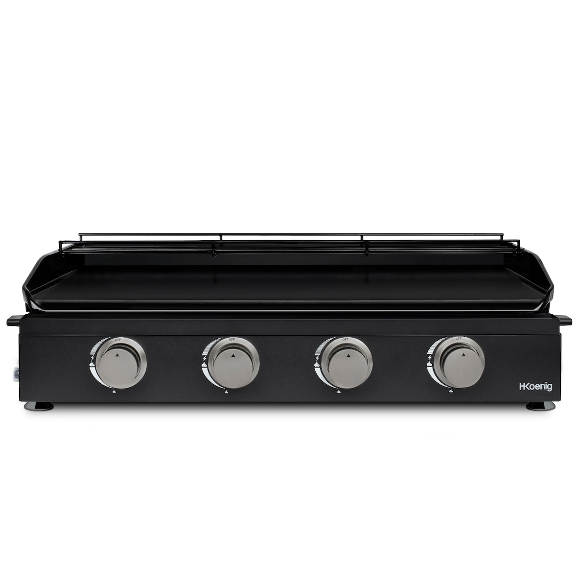 H.Koenig PLX1042 - Plancha 4 brûleurs U noire fonte émaillée