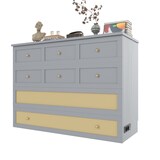 thumbnail of Schrankbett 140x200 mit USB/Steckdose, umbaubar, Schubladen, MDF-Kiefernholz, platzsparend, modern, funktional, grau