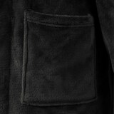 thumbnail of vidaXL Bademantel ohne Kapuze Schwarz L Flanell