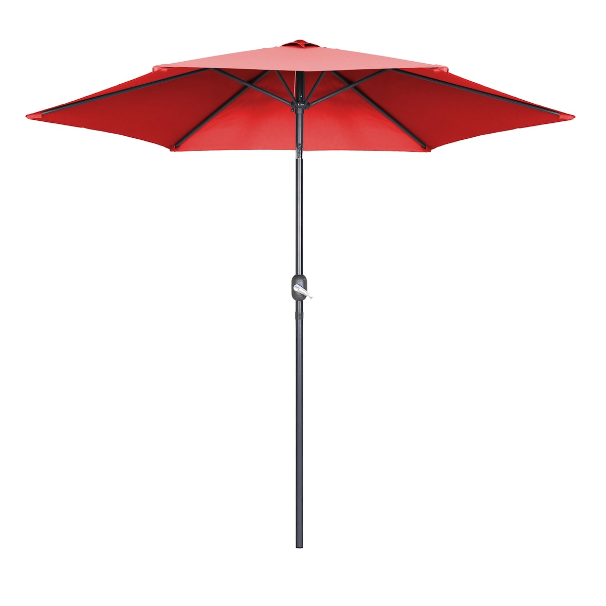 Parasol droit 3m en aluminium rouge - Oviala