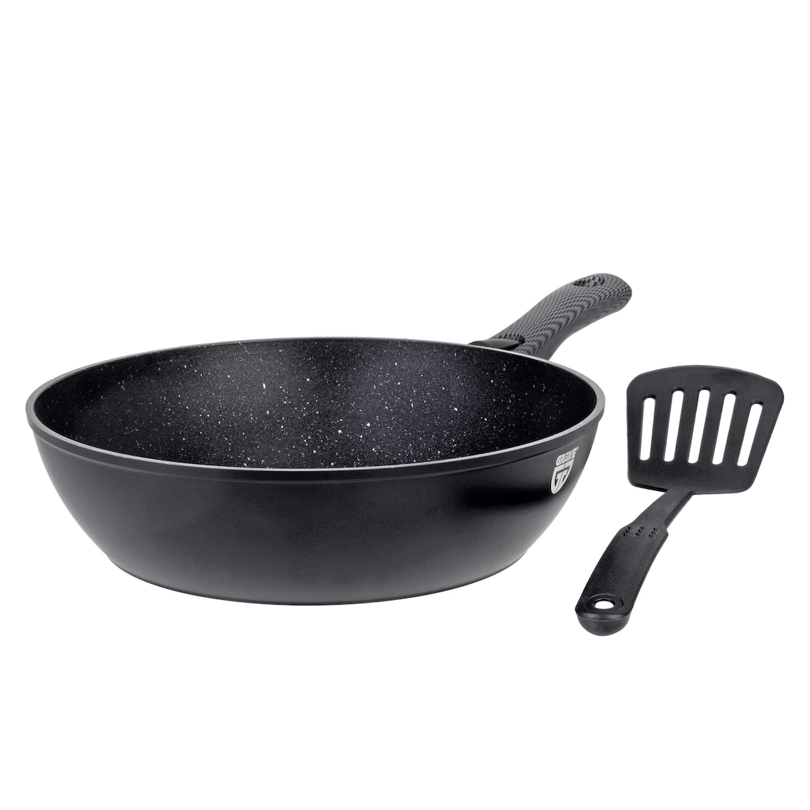 GRÄWE Pfanne Aluminium 28 cm, mit abnehmbarem Griff inkl. Pfannenwender