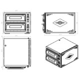 thumbnail of Combisteel dubbele pizzaoven voor 2 pizza's van 6 inch (Ø30 mm)