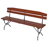 thumbnail of METRO PROFESSIONAL Set tenda da banchetto da 3 pezzi, legno di pino/acciaio, 1 tavolo 180 x 60 cm, 2 panche 180 x 36 cm, marrone scuro/argento