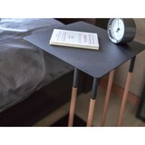 thumbnail of Yamazaki Beistelltisch Sofatisch Nachttisch 35x55x35cm Metallkorpus in schwarz und Holzbeine