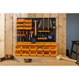 thumbnail of Gereedschapshouderpaneel 66 x 78 x 1,7 cm 4 geperforeerde panelen 15 kleine - 12 grote bakken 38 haken INTEC wandplank