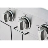 thumbnail of METRO PROFESSIONAL 4 hoofd- en zijbranders gasgril, 182 x 66 x 125 cm, 2 zijtafels, verrijdbaar, beschermhoes, roestvrij staal, zilver