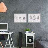 thumbnail of Securit® "Woody“ Wandtafel – Weiß lackiertes Holz – 2 Kreidemarker und Befestigung inklusive – 30x40cm