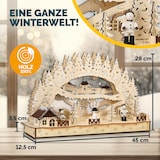 thumbnail of Monzana Schwibbogen Winterdorf Holz Hellbraun LED Beleuchtet Weihnachten Deko Weihnachtsbogen Lichterbogen