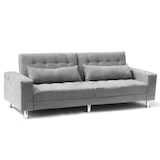 thumbnail of Divano letto 2 3 posti con schienale reclinabile e cuscini matrimoniale Quarzo pronto letto - Grigio-DI1798MIG
