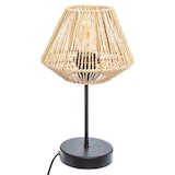 thumbnail of Lampe à poser en métal Noir et Abat-jour Naturel H 34 cm
