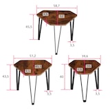 thumbnail of tectake Set tavolini Torquay - industriale scuro - 404734
