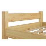 thumbnail of Einzelbett Kiefer natur 90x200 Massivholz-Bettgestell ohne Rollrost Bettrahmen 60.36-09 oR