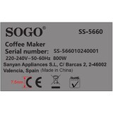 thumbnail of Sogo Cafetera Goteo Inox 1L-800W