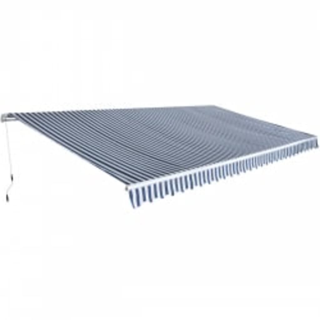 vidaXL Gelenkarmmarkise 600 cm Blau/Weiß