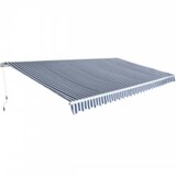 thumbnail of vidaXL Gelenkarmmarkise 600 cm Blau/Weiß