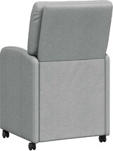 thumbnail of vidaXL Esszimmerstühle mit Rollen 2 pcs Hellgrau 57 x 67 x 95 cm Stoff
