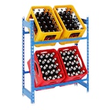 thumbnail of PROREGAL Étagère caisses à boissons CAMEL | HxLxP 100x80x30cm | Capacité de charge 100kg | Bleu | Porte-caisses, support bouteilles, rack à boissons