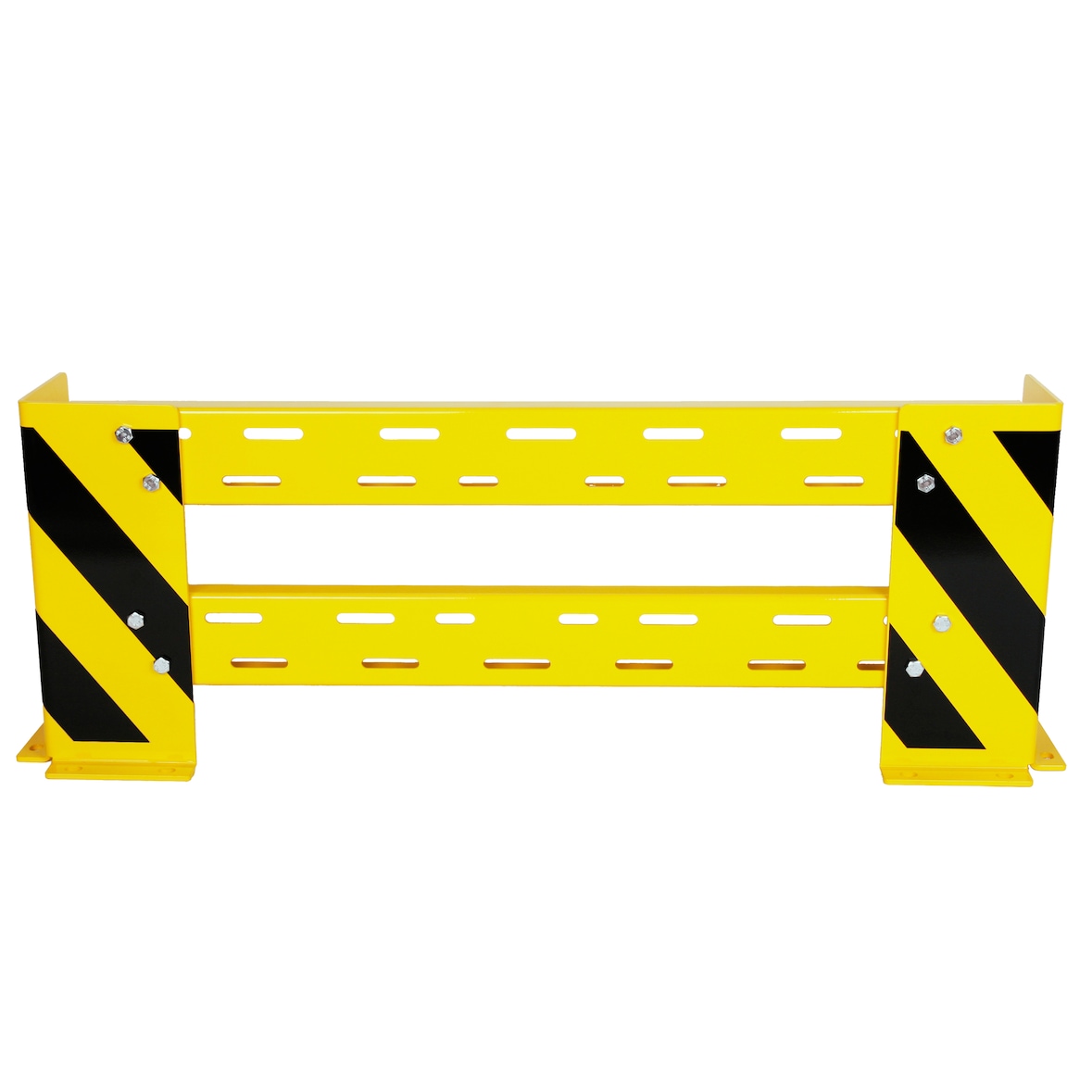 Rammschutzplanke variable 100-115 cm + 2 Rammschutzecken 400x160x6 mm + 8 Dübel SZAGATO Rammschutz Balken Regal Anfahrschutz Regale Rammschutzbügel