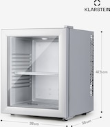 thumbnail of Brooklyn 23 Mini-Kühlschrank Glastür LED Ablage Silber