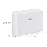 thumbnail of Relaxdays Papierhandtuchspender, Wandmontage, für H2 Papierhandtücher, Handtuchspender HxBxT 20,5 x 27,5 x 10 cm, weiß