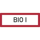 thumbnail of Feuerwehrschild, BIO I - DIN 4066 - 297x105x0.45 mm Aluminium geprägt