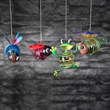 thumbnail of LED Solar Libelle hängend Schwingfigur mit Feder gelb Gartenfigur Gartendeko