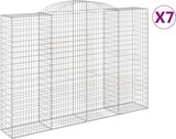 thumbnail of vidaXL Gabionen mit Hochbogen 7 Stk. 300x50x200/220cm Verzinktes Eisen