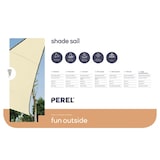 thumbnail of Schaduwdoek, waterafstotend, 5 x 5 x 5 m, 160 g/m², polyester, driehoek, crème
