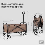 thumbnail of IvoQ Opvouwbare Bolderkar – Bruin – Stevig Stalen Frame – Draagvermogen 80 kg – Compact & Lichtgewicht – Ideaal voor Strand, Camping, Tuin & Boodschap
