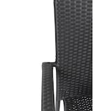thumbnail of METRO PROFESSIONAL Cadeira de exterior empilhável Mohim,com braços e almofada, rattan PE, preto