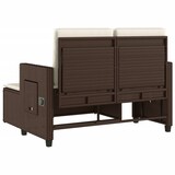 thumbnail of vidaXL Gartenbank Verstellbar mit Kissen Braun Poly Rattan