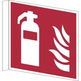 thumbnail of Brandschutzzeichen, Fahnen-/Nasenschild Feuerlöscher - ASR A1.3 (DIN EN ISO 7010) - 200x200x0.6 mm Aluminium glatt, nachleuchtend