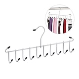 thumbnail of Relaxdays Gürtelhalter, Krawattenhalter aus Metall, platzsparend, 12 Haken, Krawatten & Gürtel, Kleiderschrank, silber