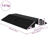 thumbnail of Brückenschwellenrampe THEO 49x40x8 cm Gummi | Kabelbrücke Bodenschwelle Überfahrschutz