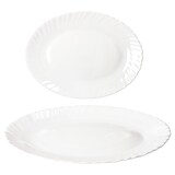 thumbnail of 2x Servierplatte Arkona oval LxB 30x23cm Opalglas weiß Buffet-Teller Vorspeisen