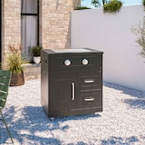 thumbnail of Cocina exterior de 3 piezas con encimera de gas negra