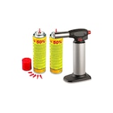 thumbnail of Chalumeau de cuisine professionnel + 2 Cartouches de gaz Utilisation à 360° Allumage piezo KEMPER