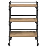 thumbnail of vidaXL Keuken Trolley Artisan Eiken 50 x 35 x 75.5 cm Bewerkt hout