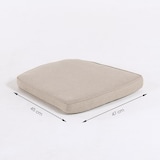 thumbnail of Pacote 2 unidades - Almofada de assento curva para cadeira de jardim. De olefina cor marrom torrado.