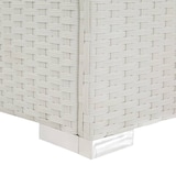 thumbnail of Helloshop26 - Transat chaise longue bain de soleil lit de jardin terrasse meuble d'extérieur avec coussin résine tressée blanc 02_0012506