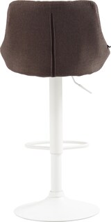 thumbnail of Barhocker FALON - Stoff Taupe 46x49x83 cm Weiß | Barstuhl Mit Lehne Drehbar Tresenhocker Tresenstuhl Kneipenhocker Kneipenstuhl
