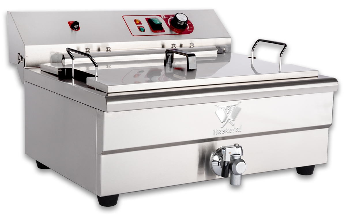Beeketal Gastronomie Friteuse Fritteuse 400 V BWF-200P