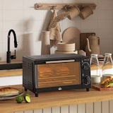 thumbnail of Mini Forno Elétrico 9L com Temperatura Ajustável até 230°C Temporizador 60 min e Bandeja para Assar 35x24,6x20 cm Preto